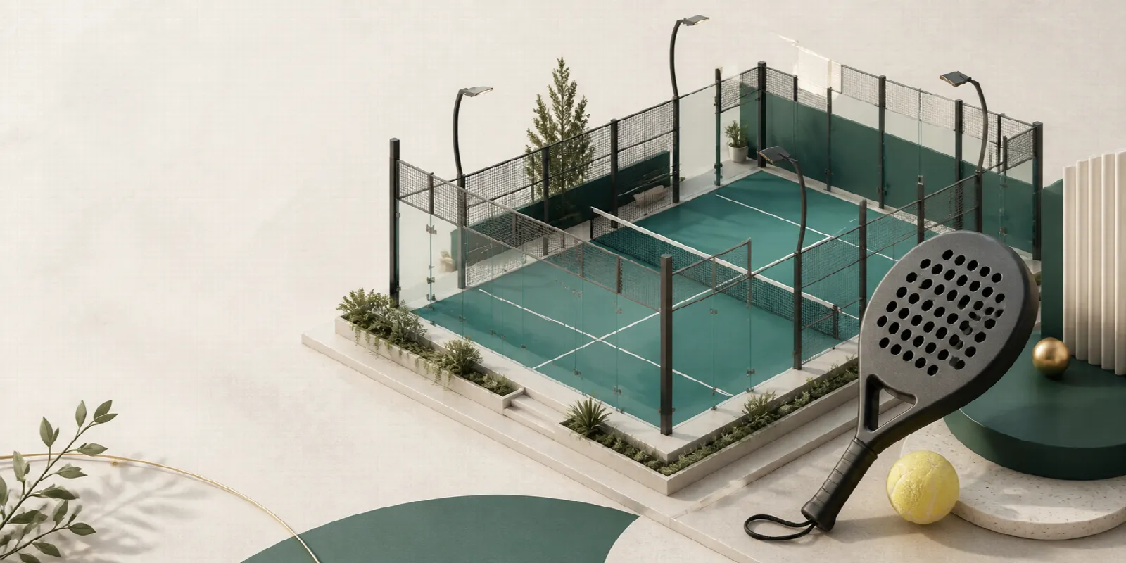 Padel — ilustracja dyscypliny, nie zdjęcie obiektu