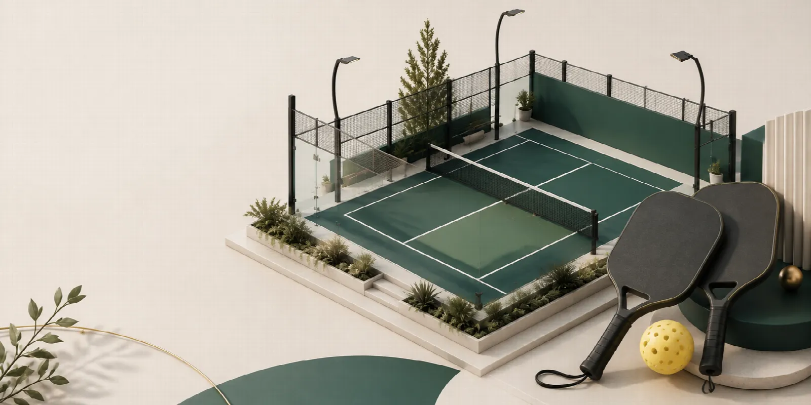 Pickleball — ilustracja dyscypliny, nie zdjęcie obiektu