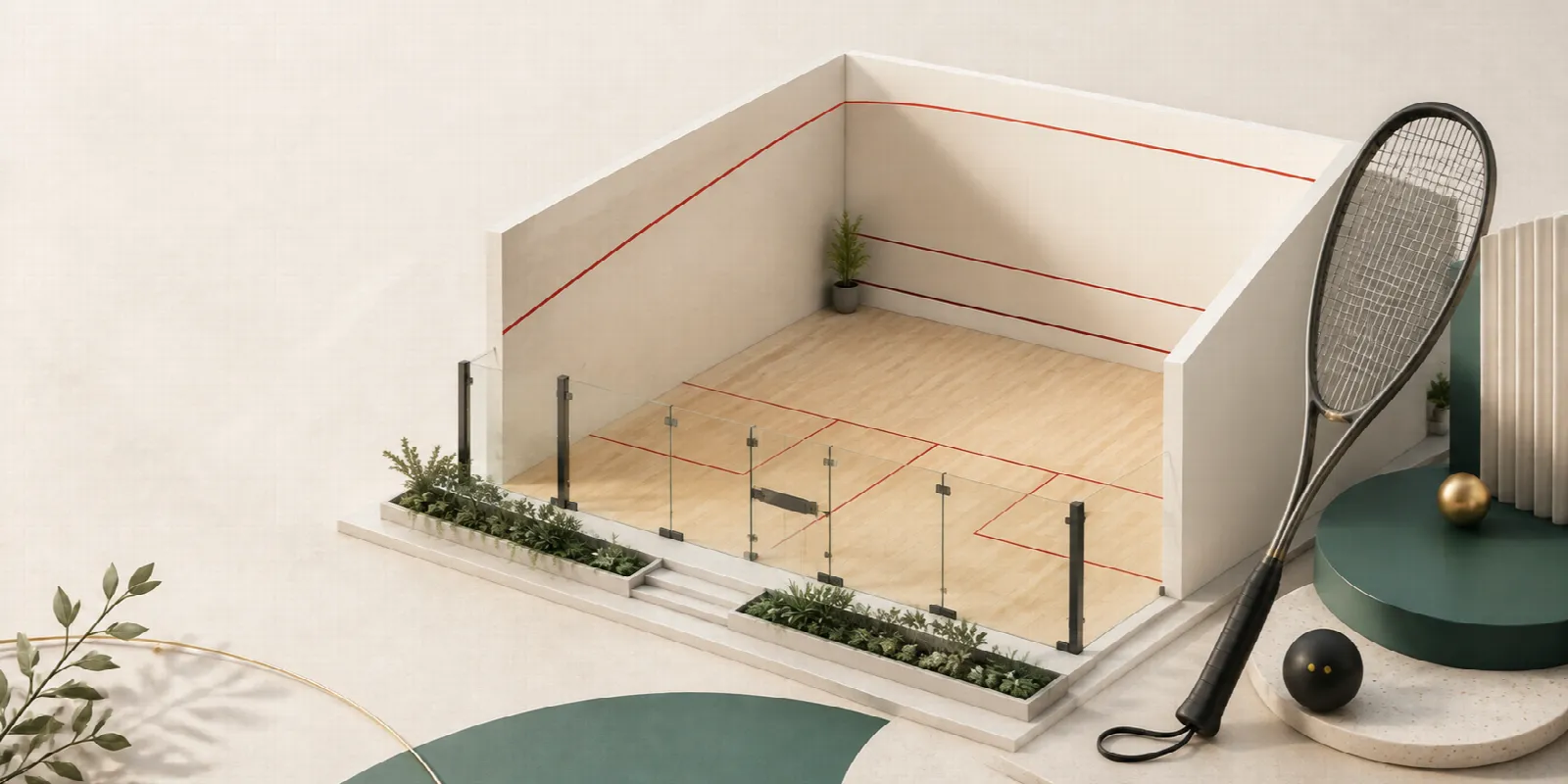 Squash — ilustracja dyscypliny, nie zdjęcie obiektu