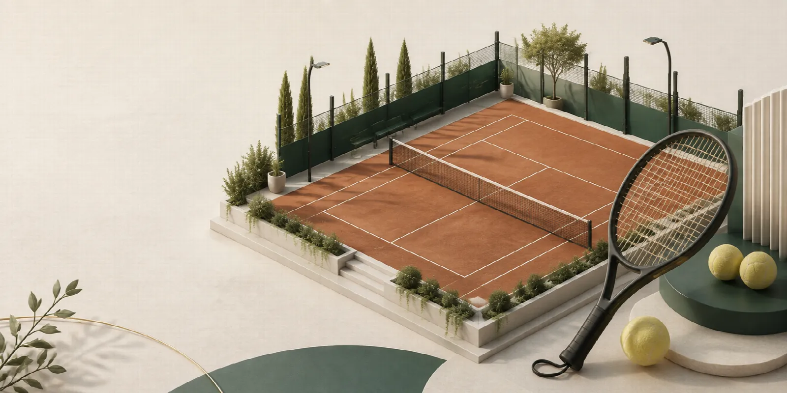 Tenis ziemny — ilustracja dyscypliny, nie zdjęcie obiektu